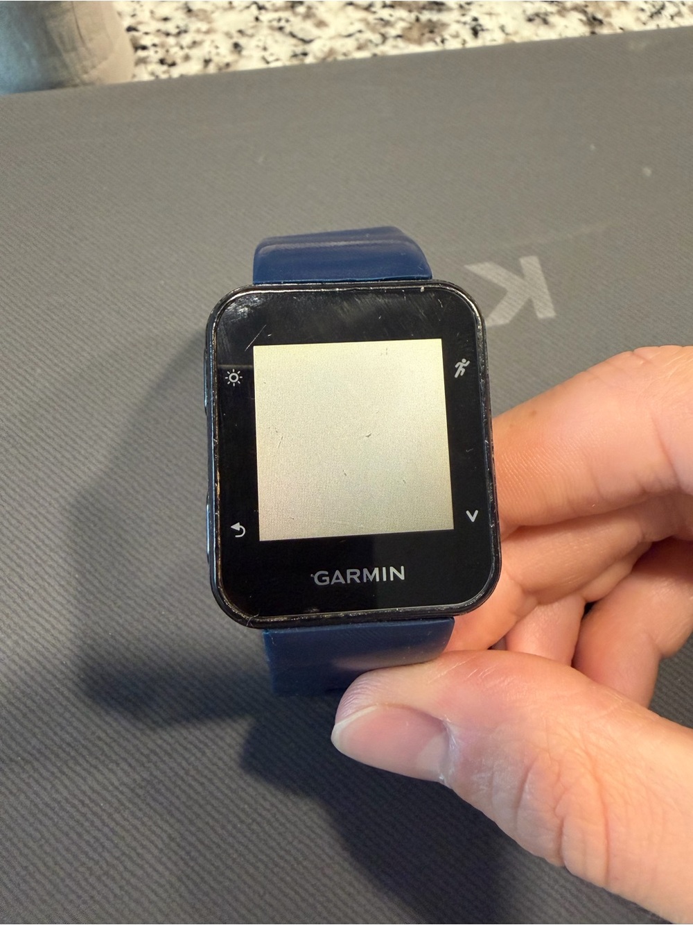 Garmin Blue and Black Fitness GPS Smartwatch